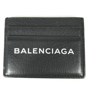 BALENCIAGA Business Card Holder Pass Case logo Bicolor Card Case